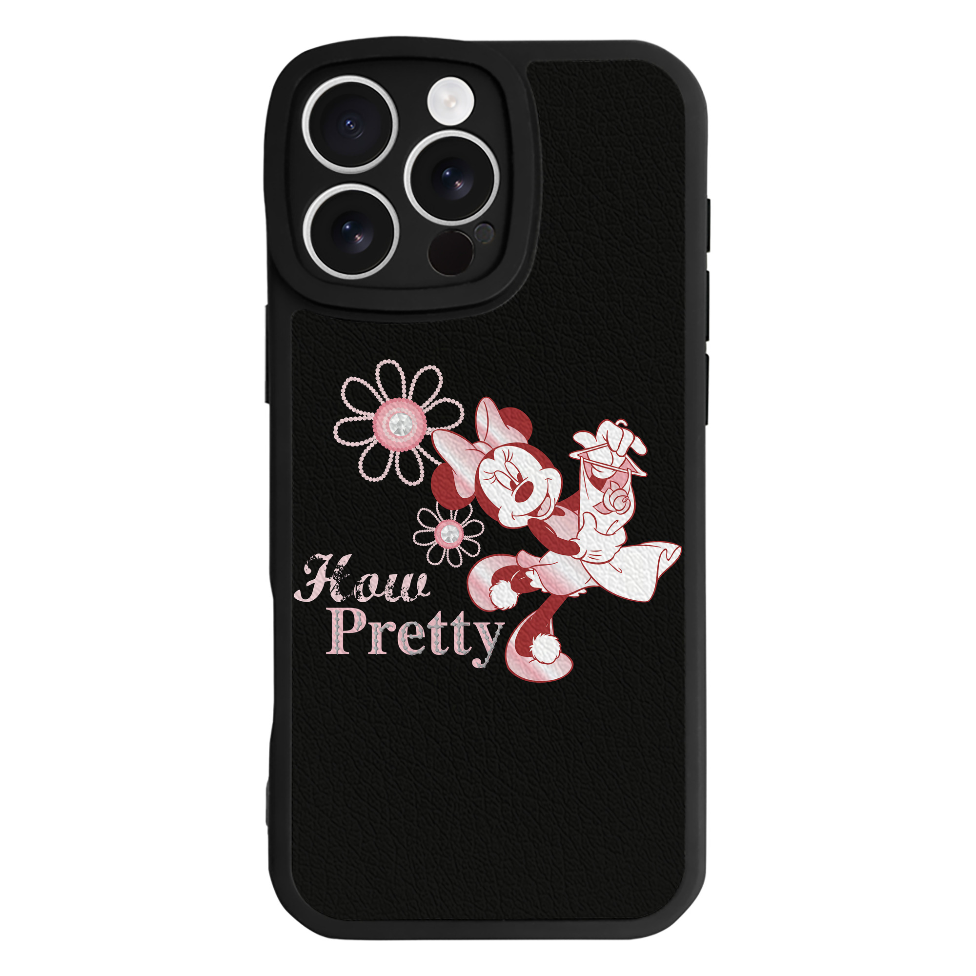 （画像用） ミッキーマウス Mickey Mouse 【iPhone 16シリーズ対応】シリコンスマホケース（レザー調） 材質：シリコン